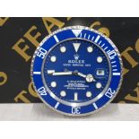 IN THE STYLE OF ROLEX WALL CLOCK SUBMARINER