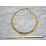 GOLD PLATED 925 SILVER NECKLET AND MATCHING BRACELET 2 PIECE SET 43.8G