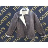 FLYING TYPE JACKET WITH SHEEP SKIN INNER SIZE POSSIBLY MEDIUM