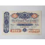 THE CLYDESDALE BANK 1941 5 POUNDS BANKNOTE, PICK 186 EF