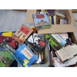 HARDBACK AND PAPERBACK BOOKS TO INCLUDE COUNTRY HOUSES HERITAGE RAILWAY ETC IN FIVE BOXES