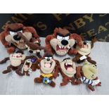 NINE TAZ THE TAZMANIAN DEVIL SOFT TOYS BY FAMOSA KFC PLAY BY PLAY ETC