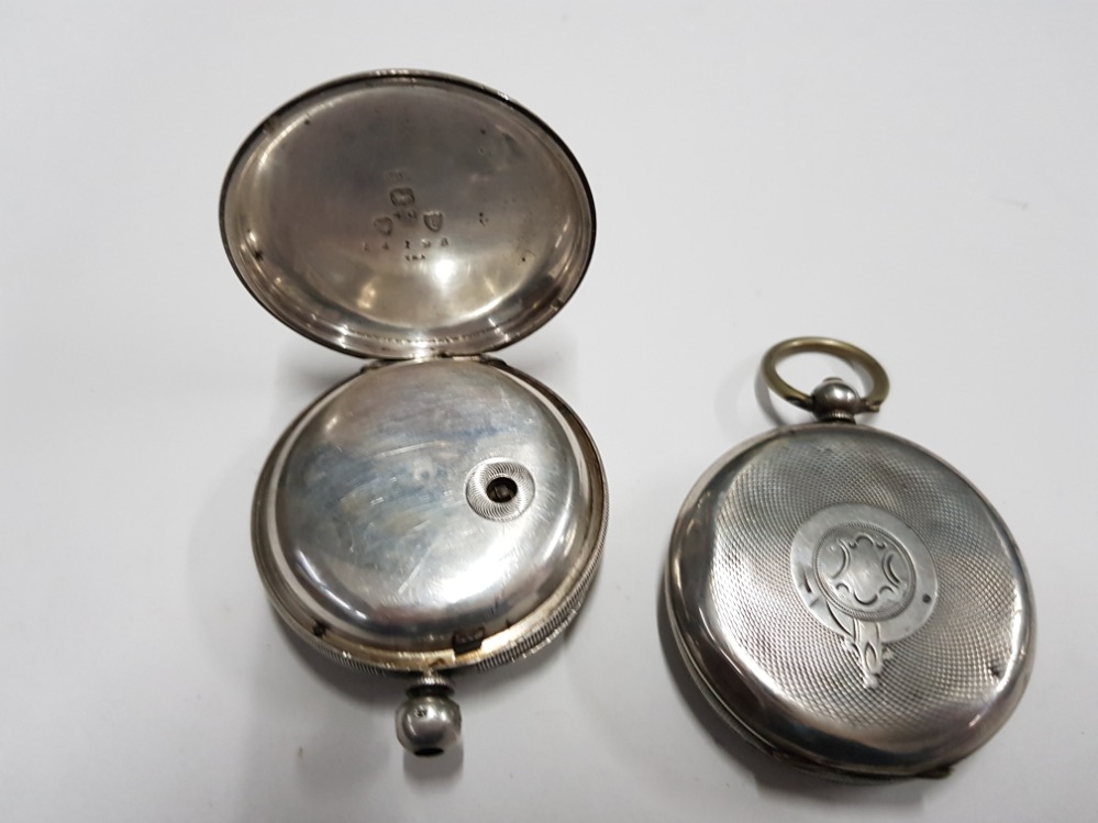 800 STANDARD SILVER CASE AND CRYSTAL TOGETHER WITH A HALLMARKED SILVER CASED MOVEMENT MARKED FOR - Image 2 of 2