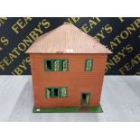 LARGE VINTAGE CHILD'S DOLLS HOUSE WITH FURNITURE ACCESSORIES