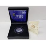ISLE OF MAN 2019 PETER PAN SILVER PROOF 50P COIN IN CASE WITH CERTIFICATE OF AUTHENTICITY