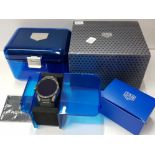 TITANIUM TAG HEUR WRISTWATCH, CONNECTED DIGITAL QUARTZ GREY AND BLACK STRAP, BOX ONLY