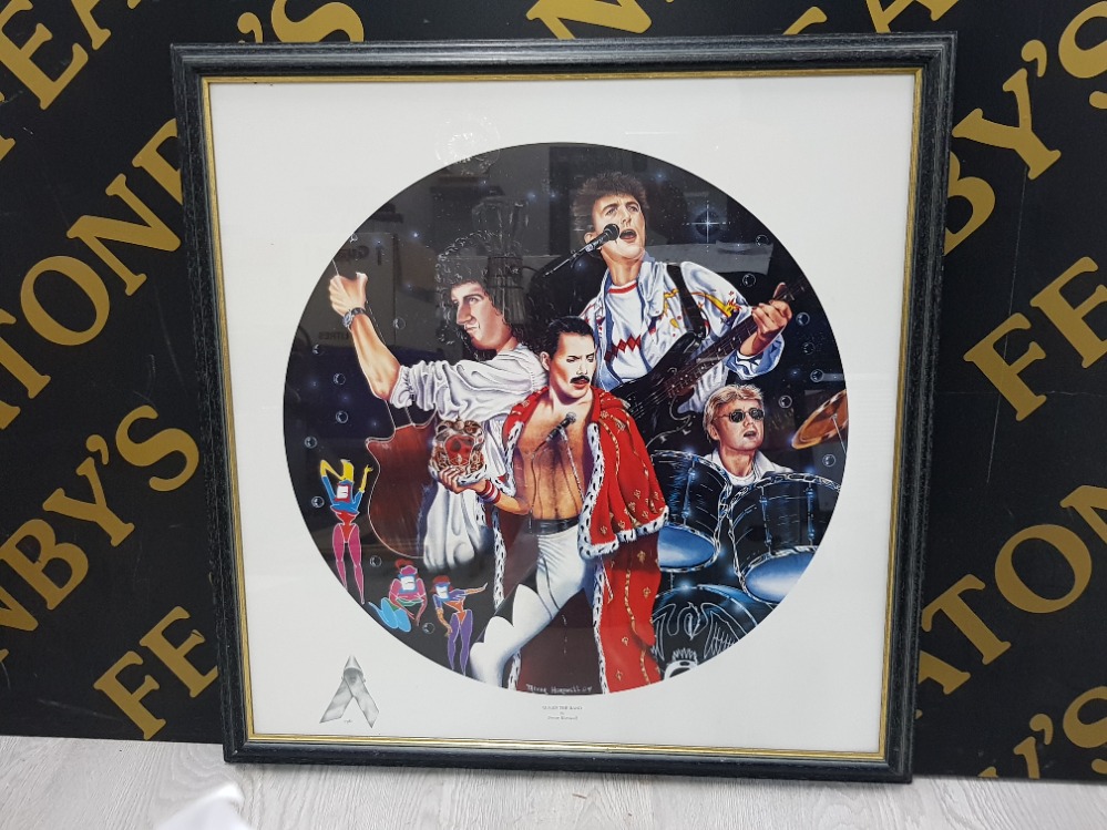 QUEEN PICTURE BY TREVOR HORSWELL DATED 1995, SIGNED