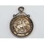 A SILVER PRIZE PENDANT FOR POLYTECHNIC SCHOOL GIRLS SWIMMING DATED 1931 8.9G