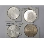 4 DUTCH SILVER PROOF COINS INCLUDES 1970 10G, 2X 1973 10G AND 1988 50G COIN