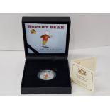 ISLE OF MAN 2020 RUPERT BEAR 50P SILVER PROOF COIN IN CASE WITH CERTIFICATE