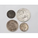 1816 HALF CROWN, 1821 CROWN, 1820 AND 1826 SHILLINGS