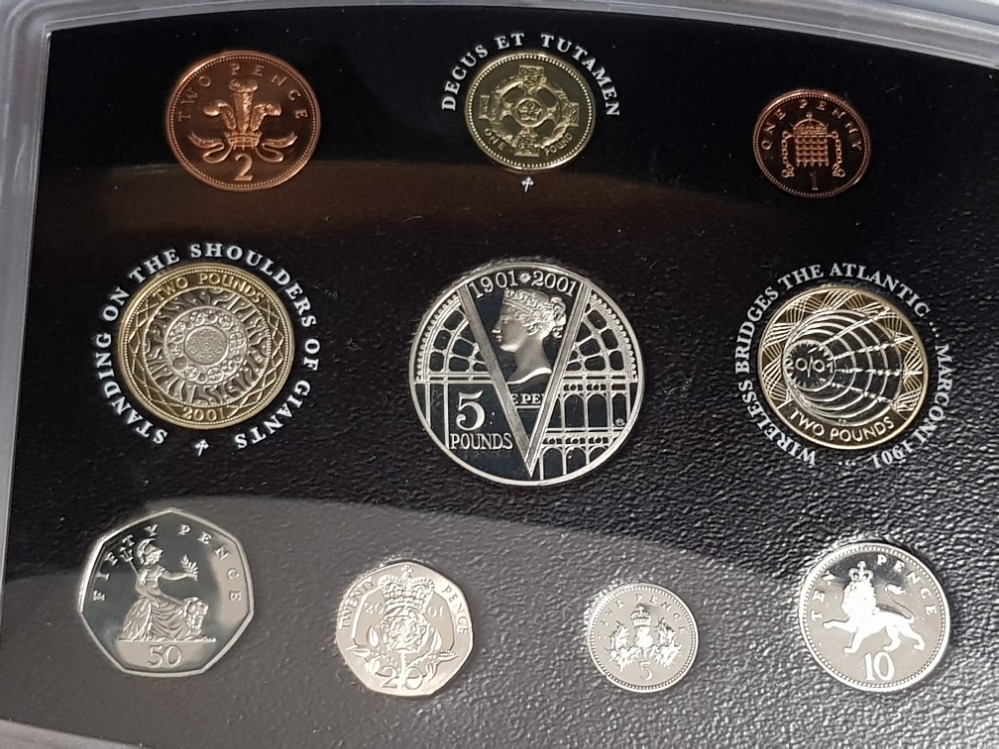 2 ROYAL MINT UK 1999 AND 2001 PROOF YEAR SETS COMPLETE IN ORIGINAL CASES WITH CERTIFICATES - Image 3 of 5