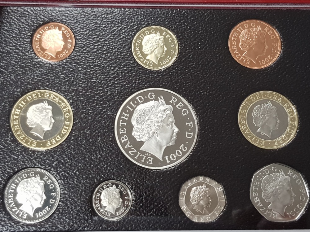 2 ROYAL MINT UK 2001 AND 2002 PROOF YEAR SETS COMPLETE IN ORIGINAL CASES WITH CERTIFICATES - Bild 4 aus 6