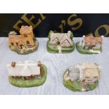 FIVE LILLIPUT LANE STYLE COTTAGES AND A CHURCH