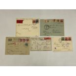 POSTAL HISTORY WORLD WAR I GERMAN OCCUPATION OF BELGIUM 1915-17 SELECTION OF FIVE ITEMS OF MAIL FROM