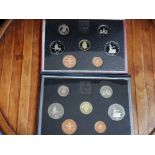 2 ROYAL MINT UK 1987 AND 1988 PROOF YEAR SETS COMPLETE IN ORIGINAL CASES WITH CERTIFICATES