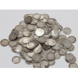 A COLLECTION OF 141 FULL SILVER 3D COINS FROM DATES SUCH AS VICTORIA YH 23 JH 20 VH 63 AND EDWARD