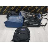 A LOT COMPRISING OF SLAZENGER SPORTS BAG HIKING BAG JANSPORT BAG ETC