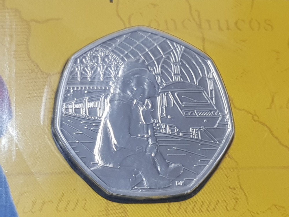 3 ROYAL MINT 50P PACKS INCLUDING 2018 AND 2019 PADDINGTON BEAR AND 2018 SNOWMAN UNCIRCULATED IN FINE - Image 3 of 4