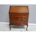 LATE 19TH CENTURY INLAID MAHOGANY BUREAU