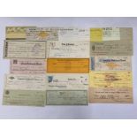 U.S.A. GOOD VARIETY OF OLD CHEQUES FROM 1899 TO 1940S MAINLY HIGH GRADES