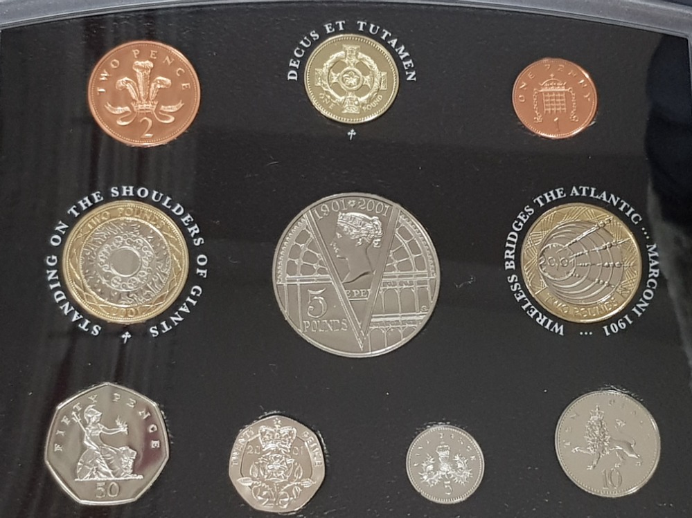 2 ROYAL MINT UK 1999 AND 2001 PROOF YEAR SETS COMPLETE IN ORIGINAL CASES WITH CERTIFICATES - Bild 2 aus 5