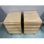 A PAIR OF UNDER DESK FILING CABINETS