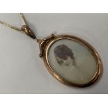 LARGE DOUBLE SIDED 9CT GOLD LOCKET WITH GLASS ON A 9CT GOLD FINE BOX CHAIN 18” GROSS WEIGHT 8.4G