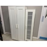 MODERN IKEA DOUBLE DOOR WARDROBE AND NARROW CABINET