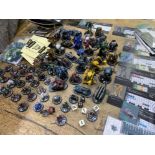 LARGE QUANTITY OF MECHWARRIOR DEATH FROM ABOVE MINIATURES WITH CHARACTER CARDS, RULES ETC TOGETHER