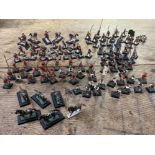 LARGE AMOUNT OF WAR GAMES MINATURES, MAINLY INFANTRY AND SOME CAVALRY, FROM DIFFERENT TIMELINES