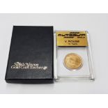 GOLD SOUTH AFRICAN QUARTER 1996 KRUGERRAND PROOF EDITION IN CASE