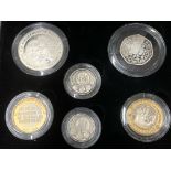 UK ROYAL MINT 2011 SILVER COMMEMORATIVE SET OF 6 COINS IN CASE OF ISSUE WITH CERTIFICATE