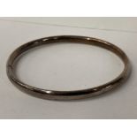 PLAIN HOLLOW SILVER BANGLE, 6.6G