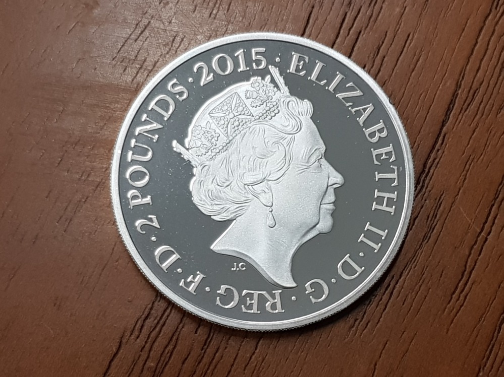 UK 2015 BATTLE OF WATERLOO 2 POUNDS PURE SILVER ONE OUNCE COIN IN CASE OF ISSUE WITH CERTIFICATE - Bild 3 aus 3