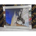 REPRODUCTION PHOTOGRAPH OF ROBERT THE BRUCE, ABERDEEN APPLIED GLITTER DECORATION IN BEVELLED