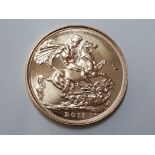 22CT GOLD 2013 FULL SOVEREIGN COIN