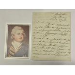 1827 LETTER WRITTEN AND SIGNED BY WILLIAM WHO BECAME KING WILLIAM IV IN 1830