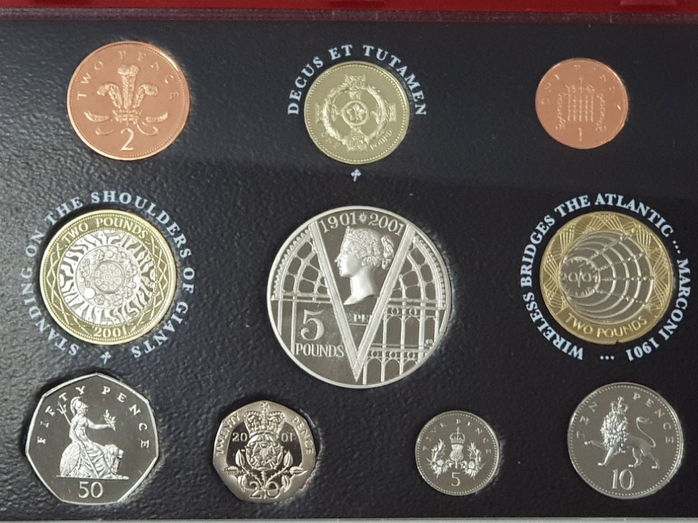 2 ROYAL MINT UK 2001 AND 2002 PROOF YEAR SETS COMPLETE IN ORIGINAL CASES WITH CERTIFICATES - Bild 3 aus 6