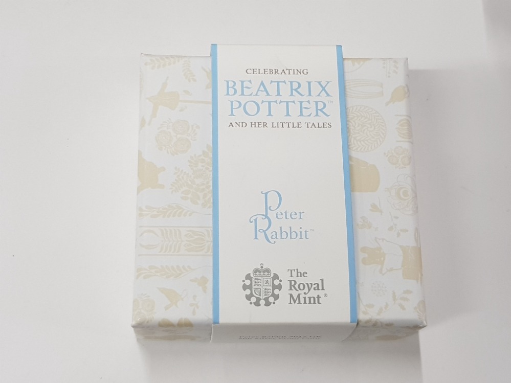 ROYAL MINT UK 2017 50P PETER RABBIT SILVER PROOF COIN IN CASE AND BOX OF ISSUE WITH CERTIFICATE - Bild 4 aus 5