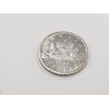 1966 SILVER CANADIAN DOLLAR 23.3G SIZE 36MM