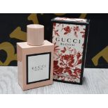 BOTTLE OF LADIES PERFUME, GUCCI BLOOM, 50ML BOTTLE WITH BOX
