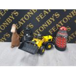 TONKA TRACTOR, 2 DR WHO DALEK TOYS PLUS GOOSE DOORSTOP