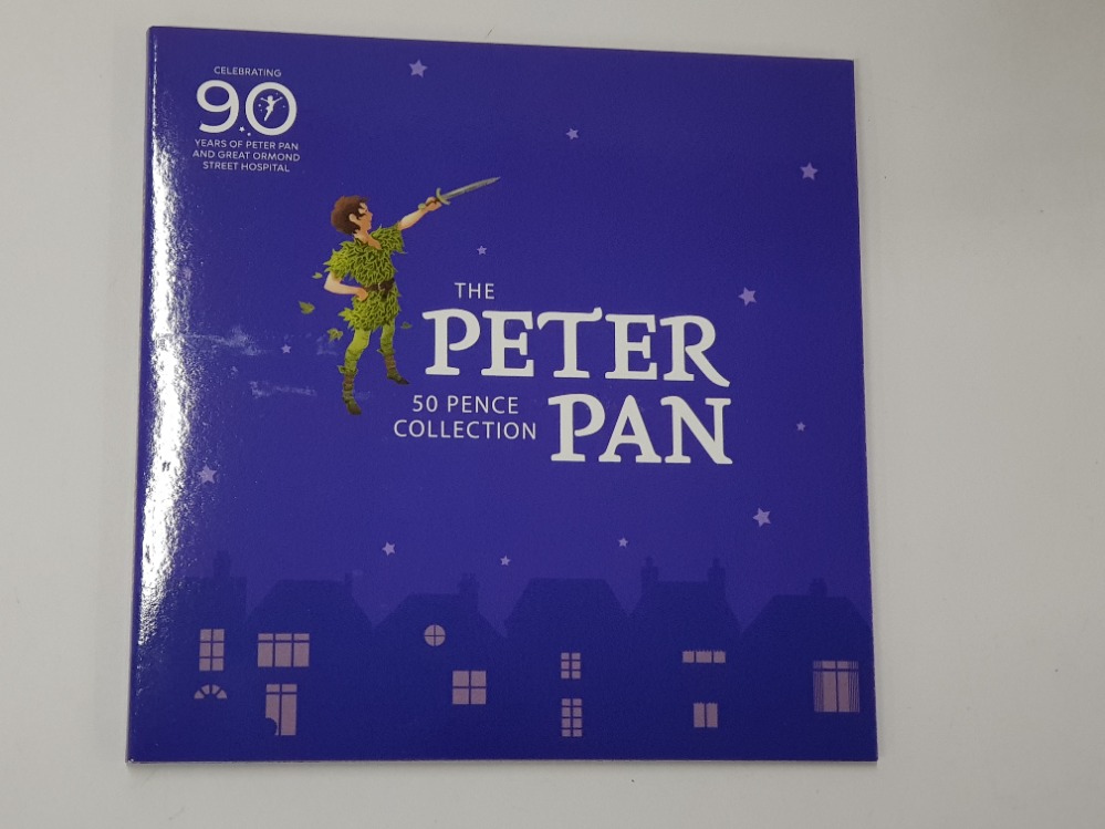 ISLE OF MAN 2019 50P PETER PAN SET OF 6 UNCIRCULATED COINS IN OFFICIAL PACK - Image 2 of 3