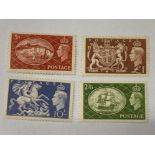 GB 1951 FESTIVAL OF BRITAIN 4 STAMP SET, U/M SG 529/512