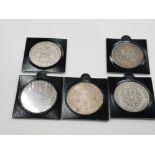 A COLLECTION OF FIVE MARKS GERMAN COINAGE INCLUDING DATES SUCH AS 1876A 1903J 1903A 1904A 1914A