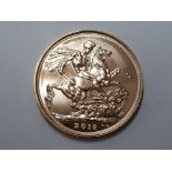 22CT GOLD 2013 FULL SOVEREIGN COIN