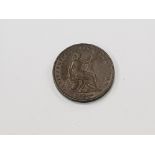 1844 COPPER VICTORIA PENNY ONLY 215,040 MINTAGE