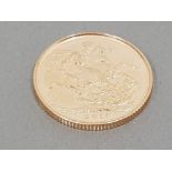 22CT GOLD 2013 FULL SOVEREIGN COIN UNCIRCULATED