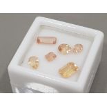 3.44 CARATS HIGH QUALITY YELLOW/ORANGE IMPERIAL TOPAZ MIXED CUTS